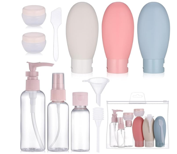 Unity Brand 11 Pcs Travel Bottle Kit for Toiletries, Leak Proof