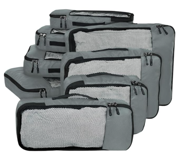 FATMUG Packing Cubes Travel Pouch Bag Organiser Set of 8