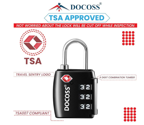 DOCOSS-Set of 2-202 TSA Locks for Luggage