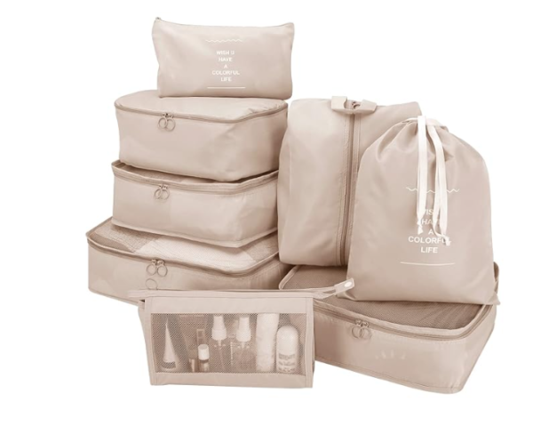 Niwlix 8 Pcs Travel Organizer Pouch Packing Cubes
