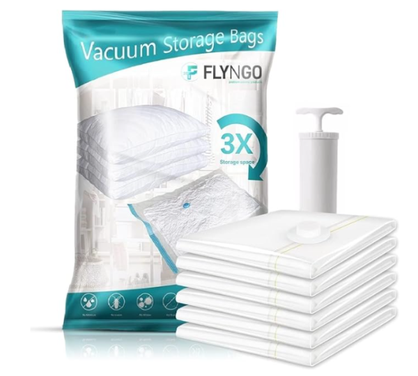 FLYNGO Polypropylene Reusable Ziplock Vacuum Storage Space